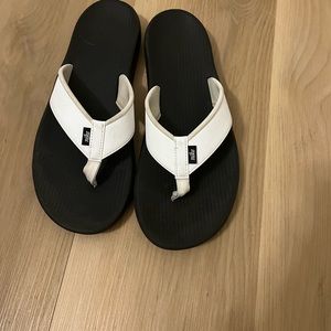 Black flip flops